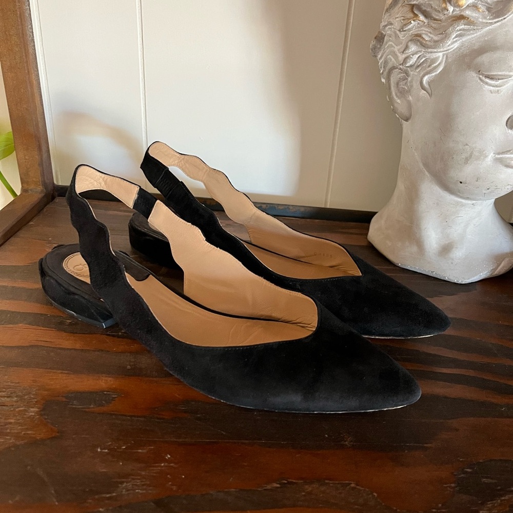 Chloe black sling backs size 39 1/2